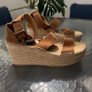 Soludos Tan Wedge Sandals